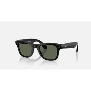 Ray-Ban Meta Wayfarer RW4006 Shiny Black Sunglasses with G15 Green Lenses